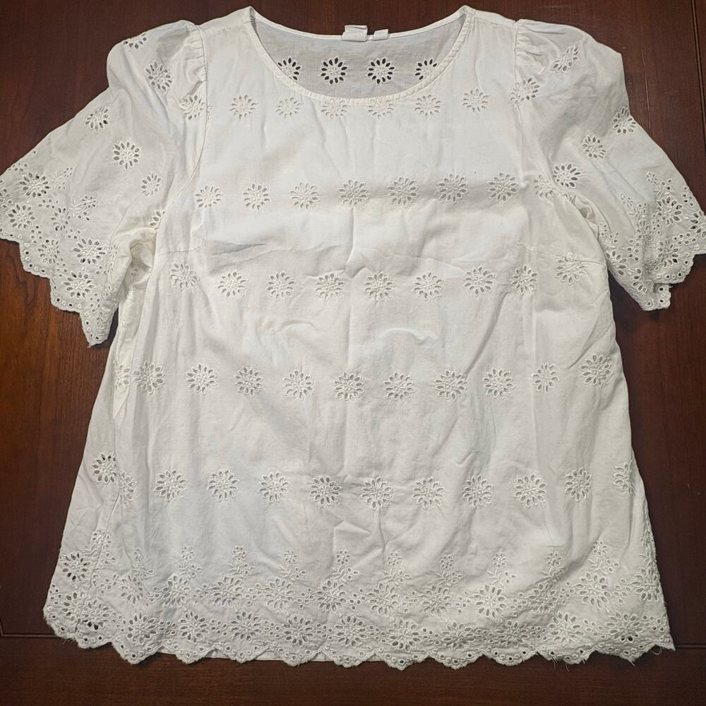 GAP Brand White Eyelet Women's Top